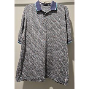 Vintage Jack Nicklaus Polo‎ Mens XL Golf Shirt All Over Print Golf Balls Golfers